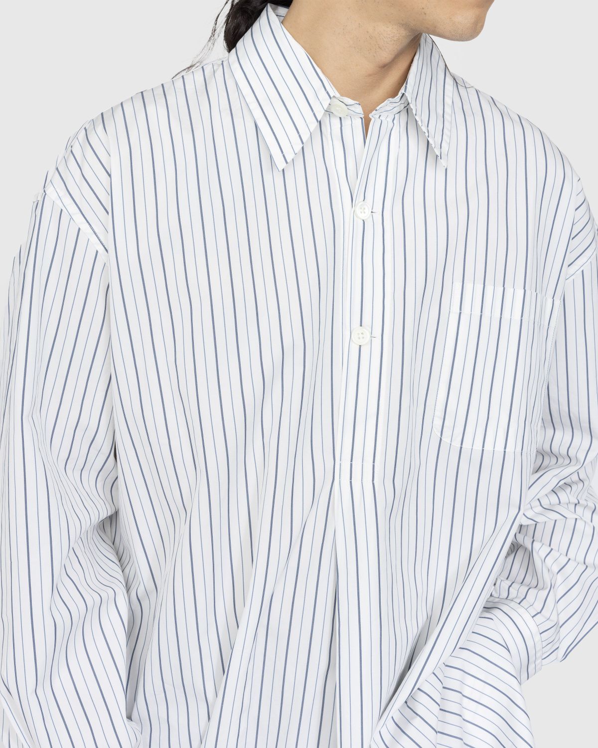 Our Legacy – Popover Shirt Olympic White Stripe